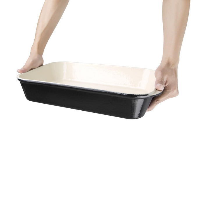 Plat à rôtir en fonte noir 405 × 250 mm - Vogue