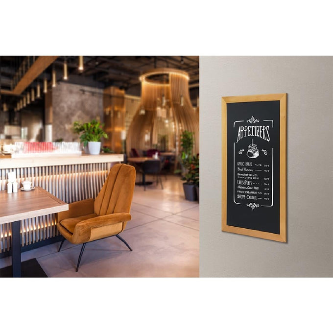 Ardoise murale longue teck 560 × 1000 mm - Securit