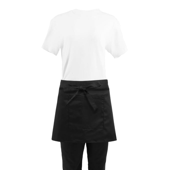 Tablier serveur court noir - Whites Chefs Clothing