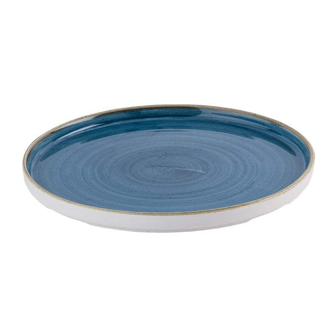 Assiettes avec rebord Stonecast Java Blue 260 mm (lot de 6) - Churchill
