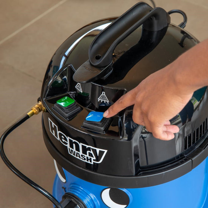 Aspirateur à vapeur et extraction Henry Wash HVW370 bleu avec kit AS6 - Numatic