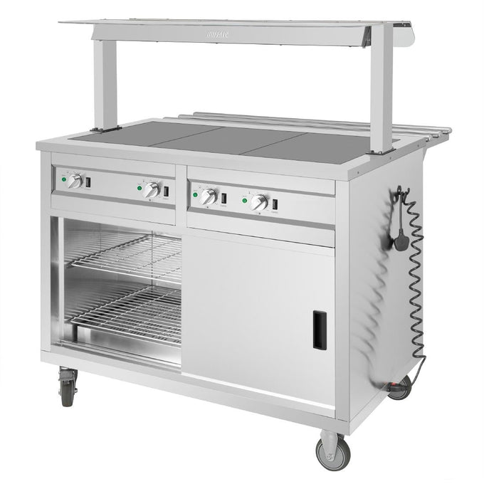 Buffet central mobile avec plaque chauffante 3 x GN 1/1 - Buffalo