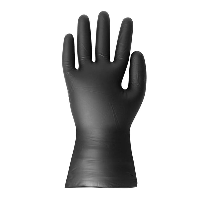 Gants vinyle non poudrés noirs (lot de 100) - Hygiplas