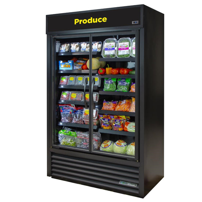 Vitrine réfrigérée positive 2 portes Slimline noire TVM-48SL-HC-VM01 - 525 L - True