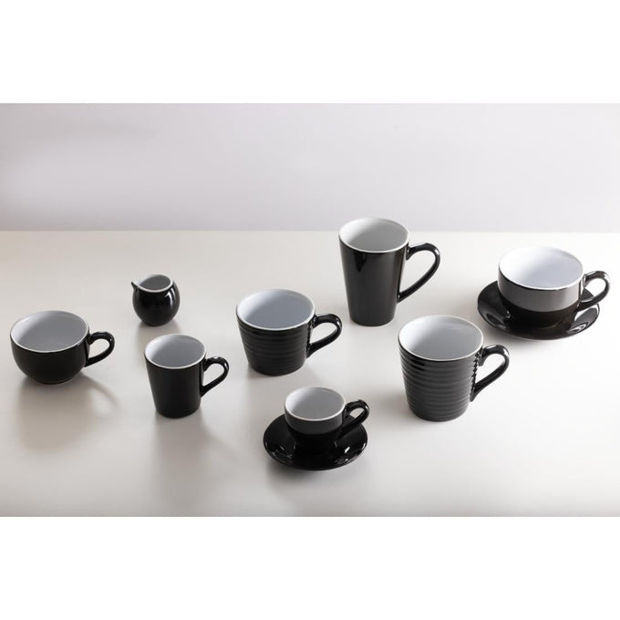 Mugs Aroma Café noirs 230 ml (lot de 6) - Olympia