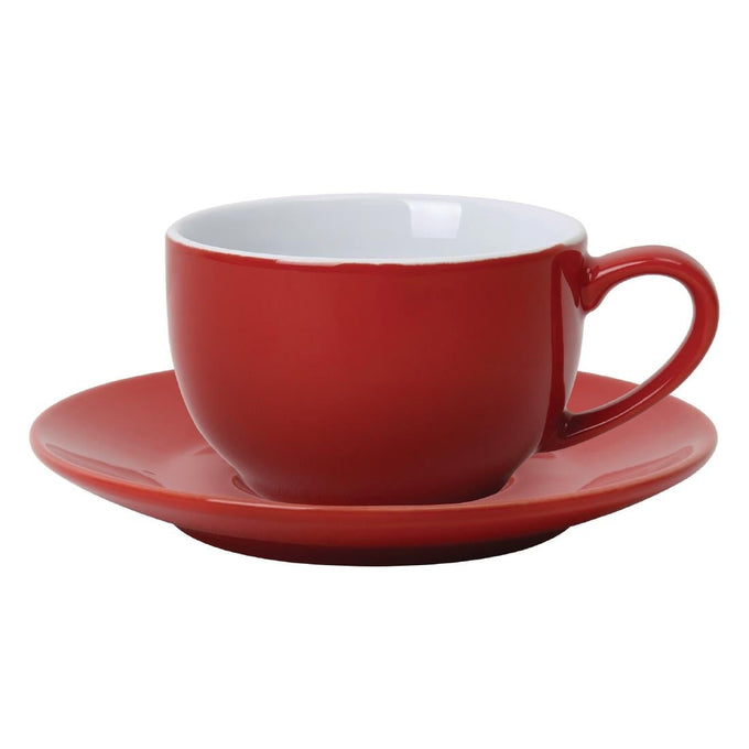 Soucoupes pour tasses 228 ml et 340 ml Café rouges (lot de 12) - Olympia