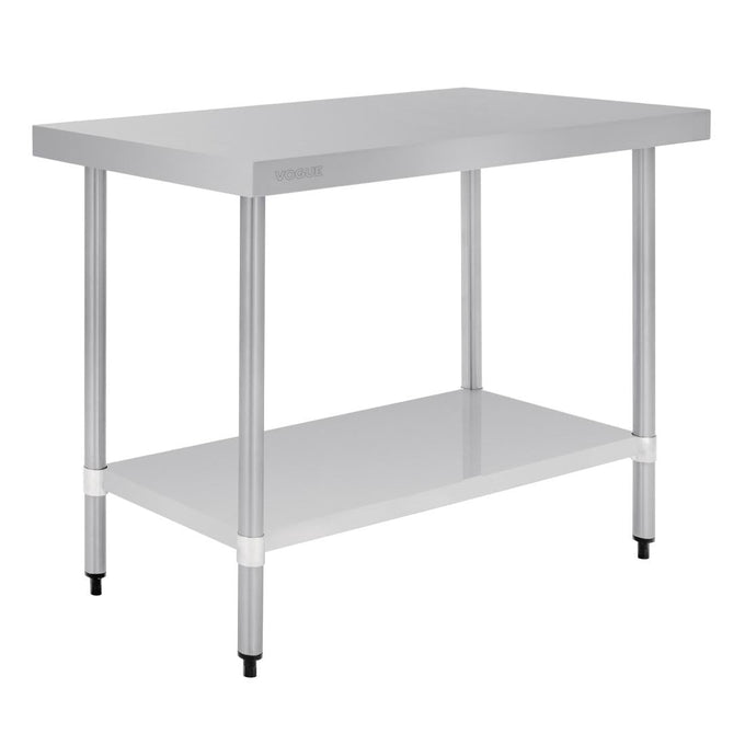 Table de préparation sans rebord en acier inoxydable 1200 × 600 mm - Vogue