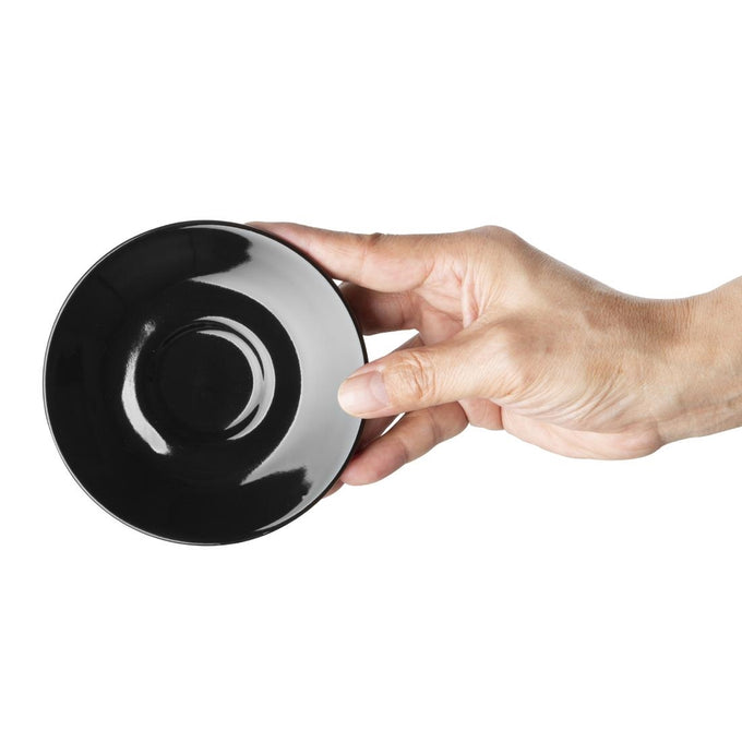 Soucoupes expresso Café noires 116 mm (lot de 12) - Olympia