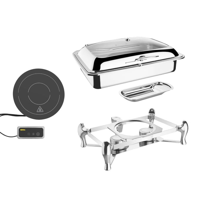 Ensemble chafing dish induction GN 1/1 avec support - Olympia