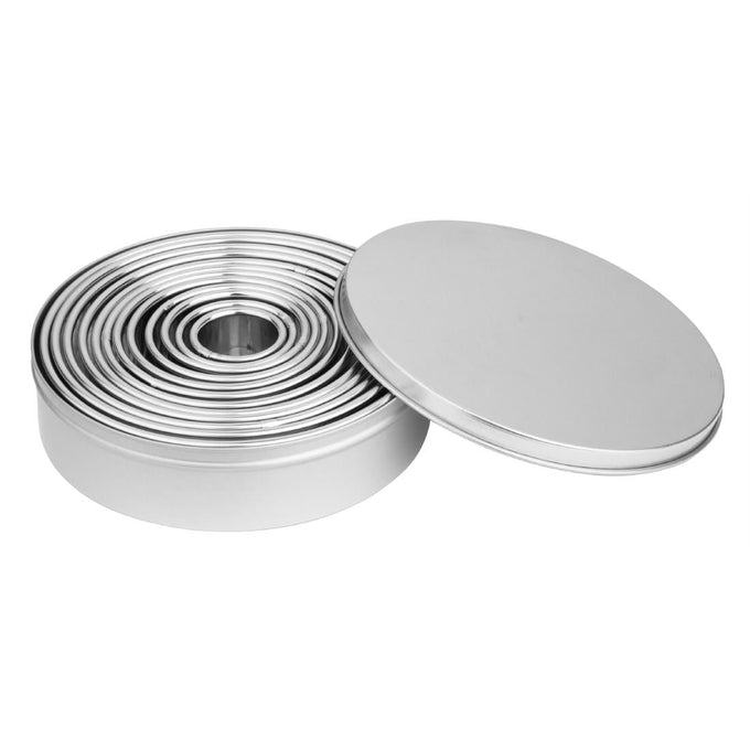 Lot de 12 emporte-pièces ronds lisses en inox - Vogue