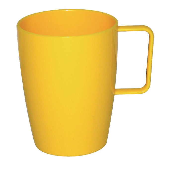 Gobelets avec anses en polypropylène Kristallon 348,7 ml jaunes (lot de 12) - Olympia