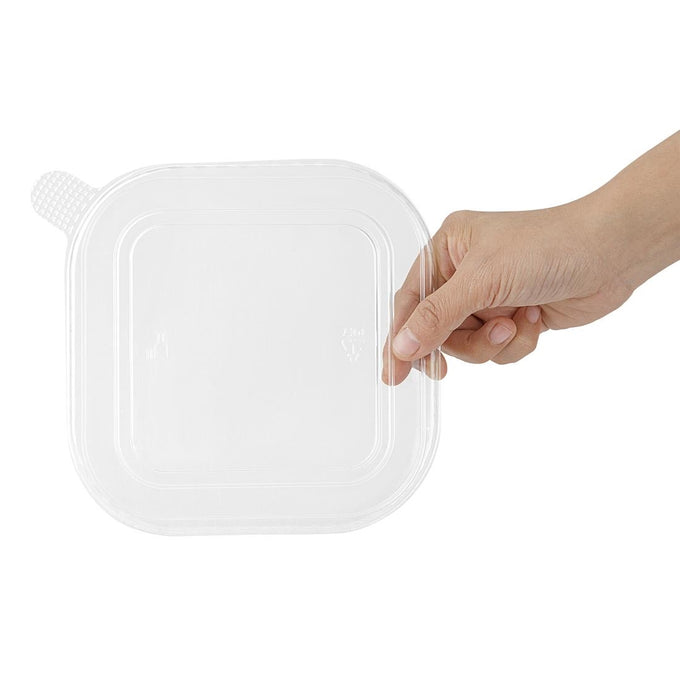 Couvercles PET pour barquettes carrées (lot de 300) - Fiesta Recyclable