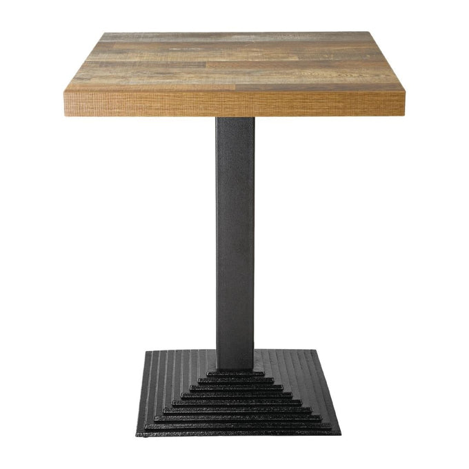 Plateau de table carré effet bois vieilli - 60 cm - Bolero