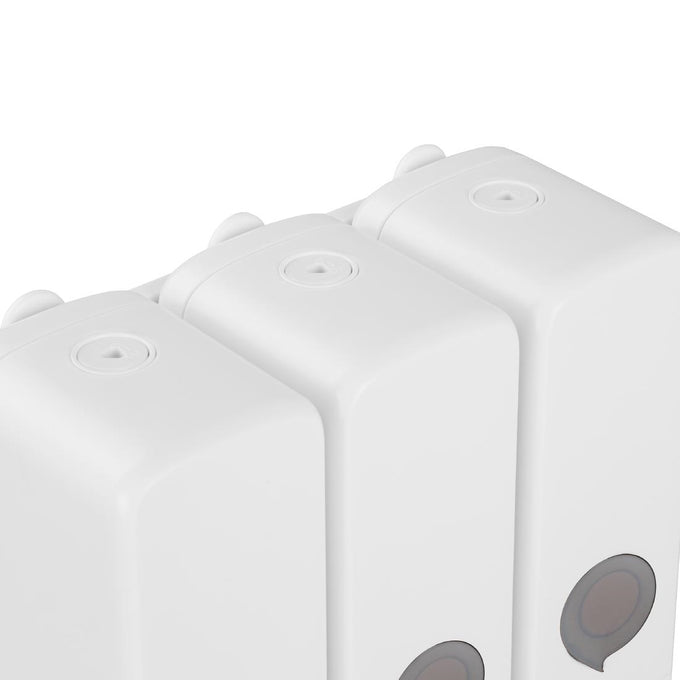 Distributeur de douche triple blanc - L 213 x P 94 x H 227 mm - Jantex