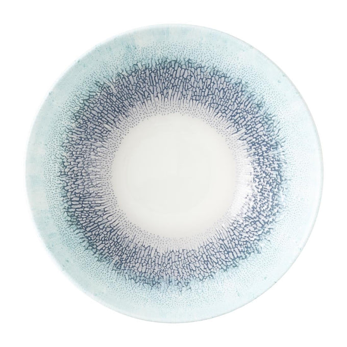 Assiettes creuses coupe ronde Studio Prints Fusion Blue 178 mm (lot de 6) - Churchill
