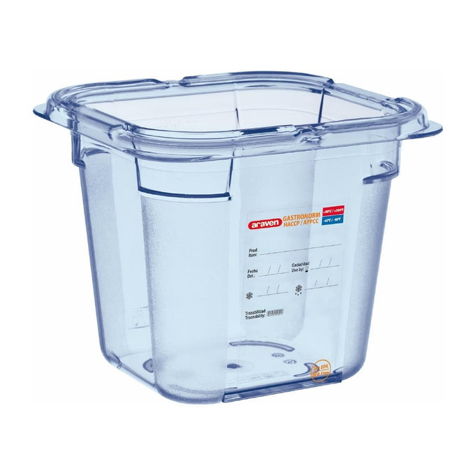 Boîte hermétique bleue en ABS sans BPA GN1/6 150 mm - Araven