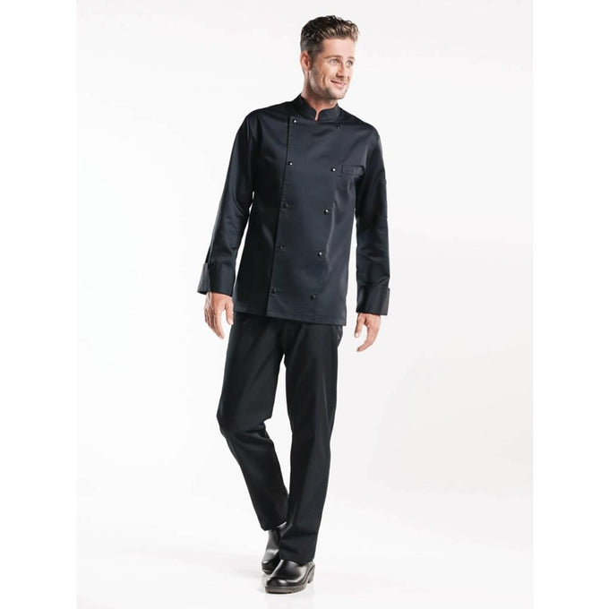 Veste de cuisine Roma noire - Chaud Devant