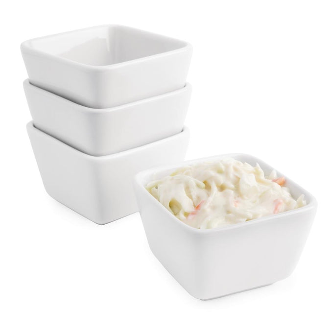 Minis plats carrés hauts Whiteware 75 mm (lot de 12) - Olympia