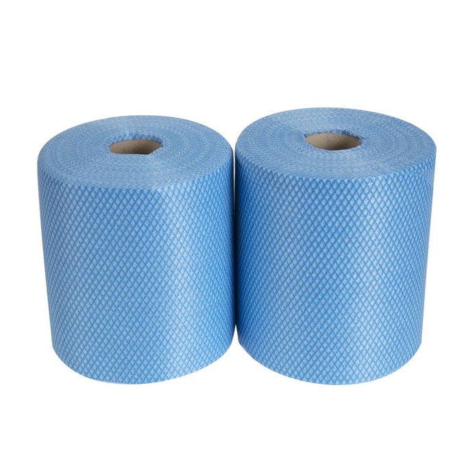Rouleaux de chiffons de nettoyage antibactériens Envirolite Super bleus (lot de 2 × 500) - EcoTech
