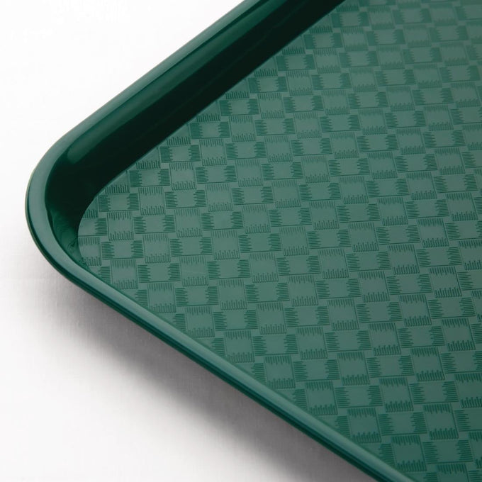 Plateau fast food en plastique Kristallon vert 275 × 353 mm - Olympia