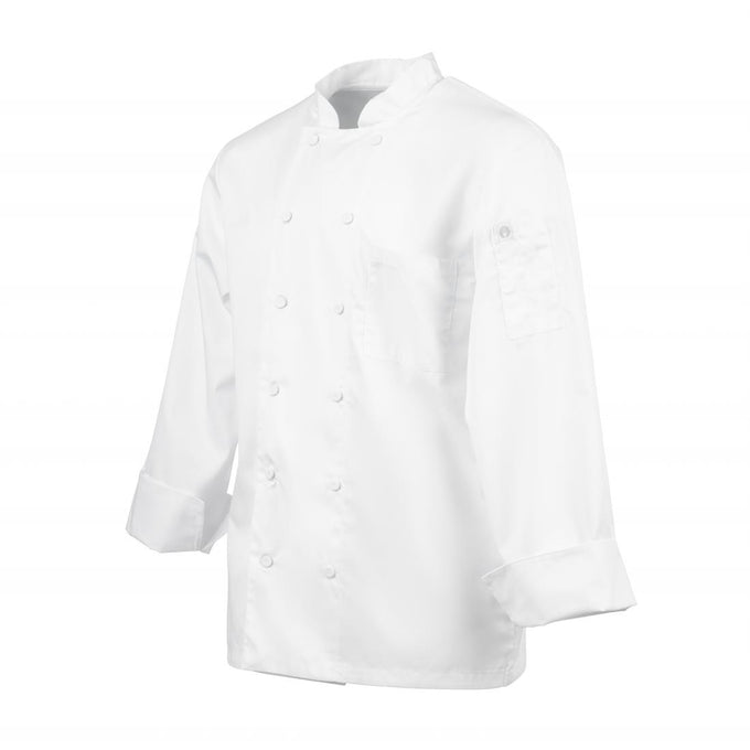 Veste de cuisine mixte blanche à manches longues Calgary Cool Vents - Chef Works