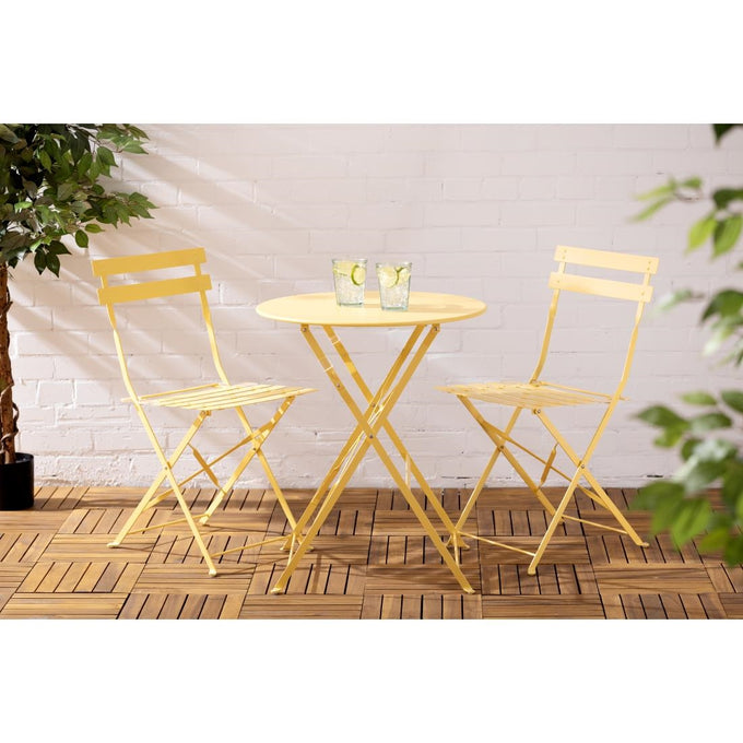 Table ronde de terrasse Perth jaune 600 mm - Bolero