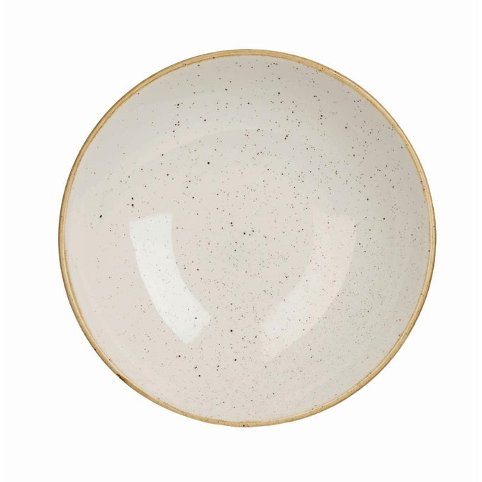 Assiettes coupes rondes Stonecast Barley White 184 mm (lot de 12) - Churchill