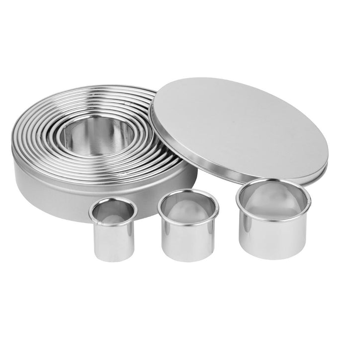 Lot de 12 emporte-pièces ronds lisses en inox - Vogue