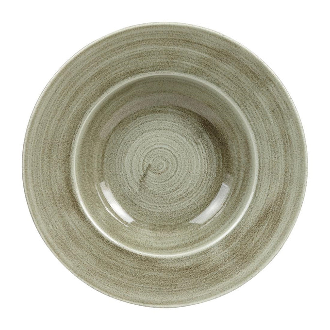 Bols bord large Stonecast Patina Antique Wide Green 280 mm (lot de 12) - Churchill