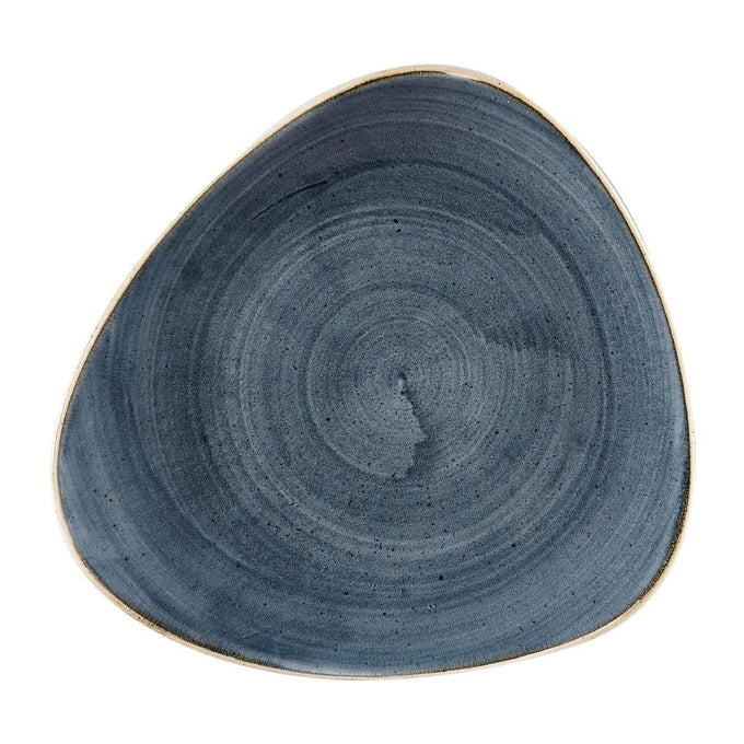 Assiettes triangulaires Stonecast Blueberry 229 mm (lot de 12) - Churchill
