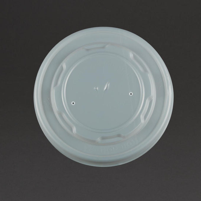 Couvercles CPLA pour bols à soupe compostables (lot de 500) - Vegware