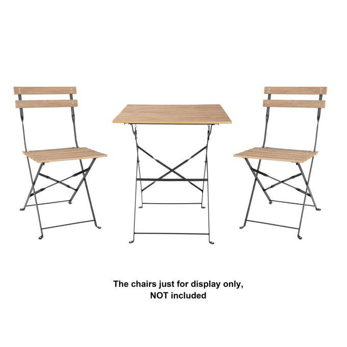 Table de terrasse carrée Perth effet bois - Bolero