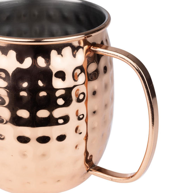 Mugs en acier inoxydable martelé Barware 440 ml cuivre - Olympia