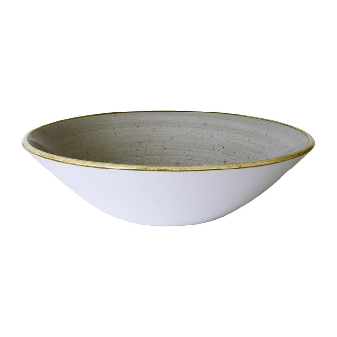 Assiettes creuses rondes Stonecast Grey 205 mm (lot de 6) - Churchill