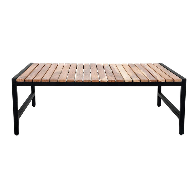Table basse en acier et acacia 1 200 × 800 mm - Bolero