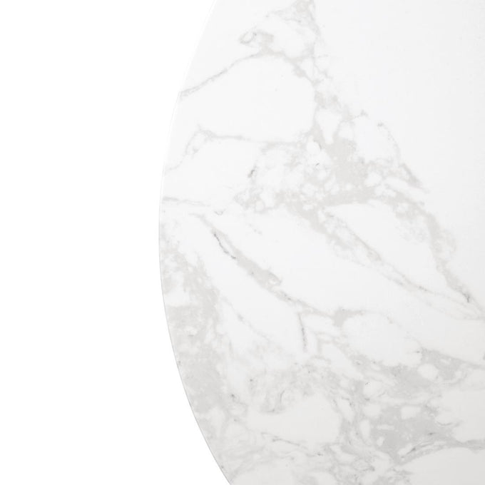 Plateau de table rond effet marbre blanc 600 mm - Bolero