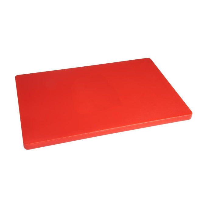 Planche à découper standard épaisse basse densité rouge - Hygiplas