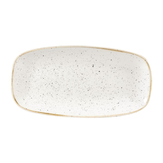 Assiettes oblongues Stonecast Barley White 153 × 298 mm (lot de 12) - Churchill