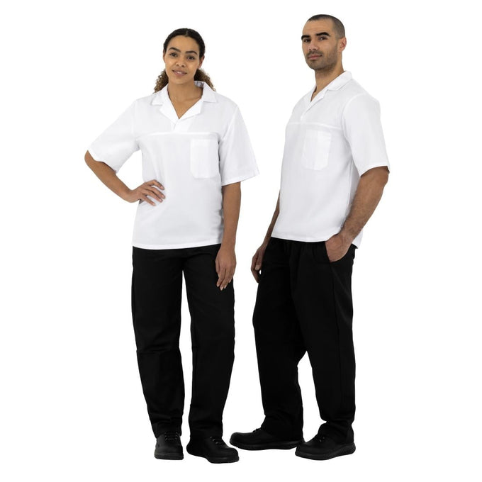 Pantalons de cuisinier mixtes en polycoton Vegas noirs L (lot de 5) - Whites Chefs Clothing