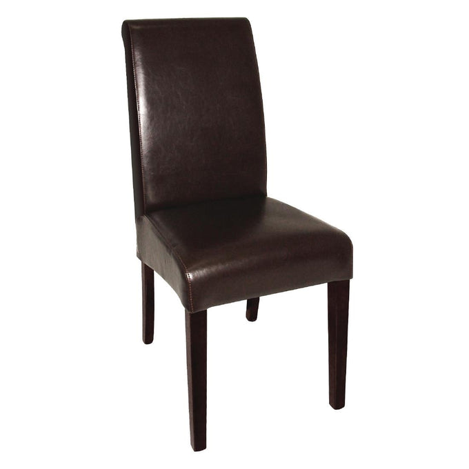Chaises en simili cuir à dossier incurvé noires (lot de 2) - Bolero