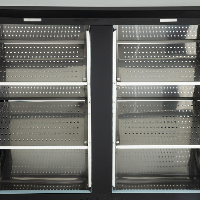 Arrière-bar Série U 2 portes et 4 tiroirs - 698 L - Polar