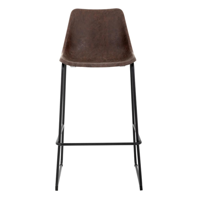 Tabouret haut Rodeo moka - L 565 x P 530 x H 1060 mm - Bolero