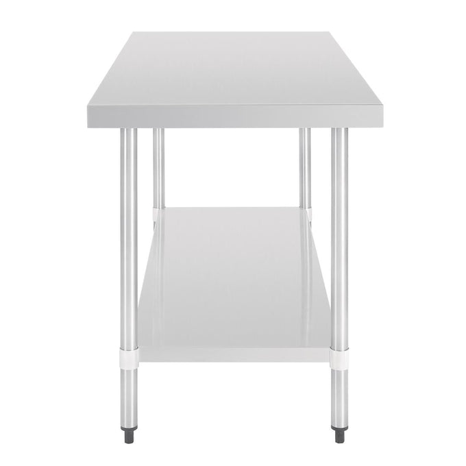 Table en acier inoxydable sans rebord 1500 × 700 mm - Vogue