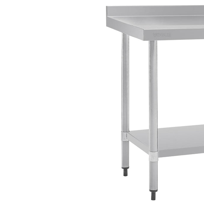 Table en acier inoxydable avec rebord 1500 × 700 mm - Vogue