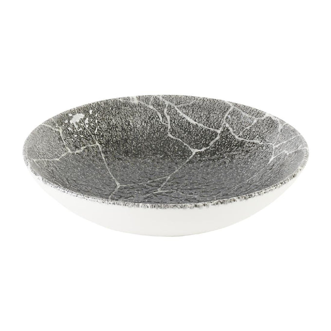 Assiettes coupes rondes Studio Prints Kintsugi Quartz Black 182 mm (lot de 12) - Churchill