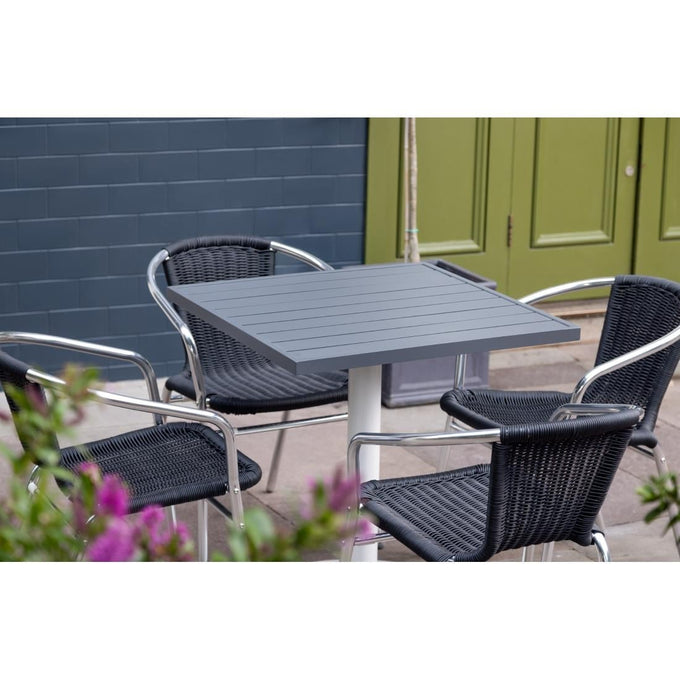 Pied de table en fonte blanc - L 548 x P 548 x H 728 mm - Bolero
