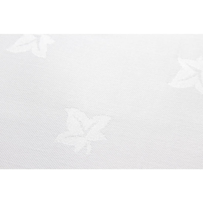 Serviettes blanches en coton motif feuille de lierre Luxor 450 × 450 mm (lot de 10) - Mitre Luxury