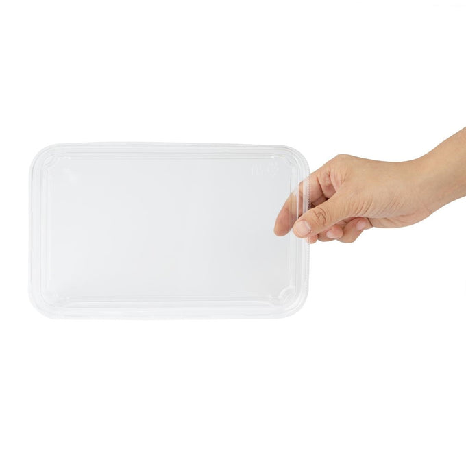 Couvercles en PET pour barquettes à sushi No. 7 (lot de 300) - Fiesta Recyclable