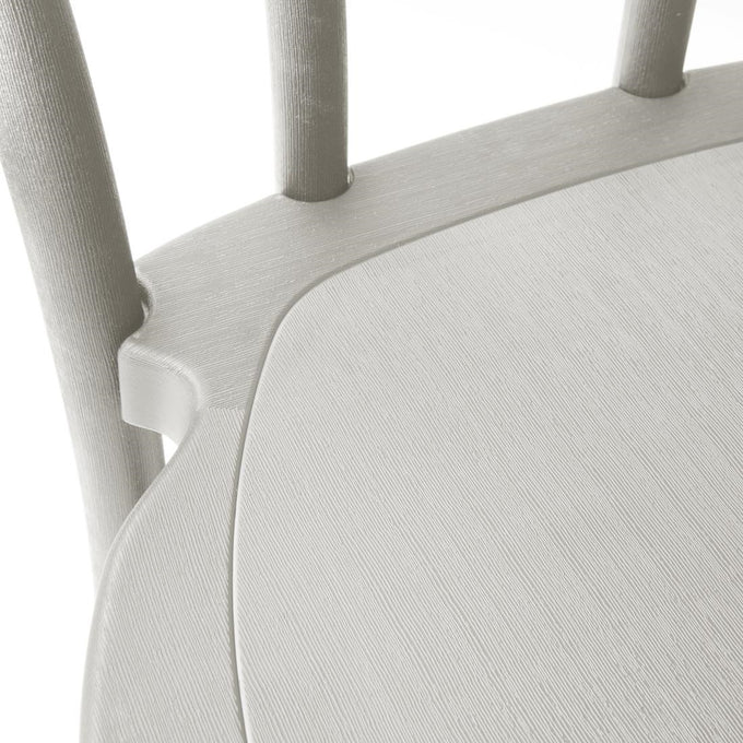Chaises en résine style bois courbé Soho blanches (lot de 4) - Bolero
