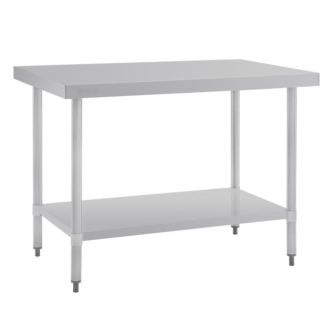 Table en acier inoxydable sans rebord 1200 × 700 mm - Vogue